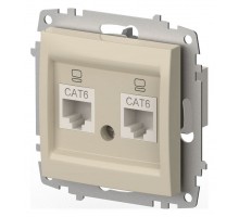 Розетка двойная Ethernet RJ-45 без рамки Elbi Eleсtriс Zena Vega 609-010300-248
