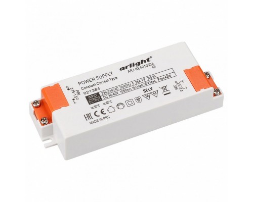 Блок питания Arlight ARJ-KE401050A (42W, 1050mA, PFC) Блок питания Arlight ARJ-KE401050A (42W, 1050mA, PFC)