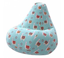 Кресло-мешок Ламы Голубое Жаккард 2XL 135*95 см