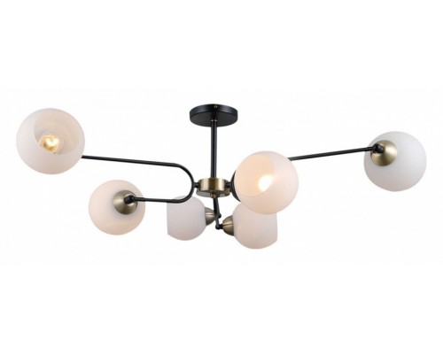 Люстра на штанге ILLUMICO  IL0249-6CSQ-79 BK AB