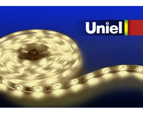 Лента светодиодная Uniel ULS-3528 ULS-3528-60LED/m-8mm-IP33-DC12V-4,8W/m-3M-WW катушка в герметичной упаковке Лента светодиодная Uniel ULS-3528 ULS-3528-60LED/m-8mm-IP33-DC12V-4,8W/m-3M-WW катушка в герметичной упаковке
