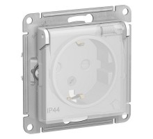Розетка с заземлением и шторками, без рамки Systeme Electric AtlasDesign ATN440146, SE ATN440146