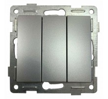 Выключатель трехклавишный без рамки Gusi Electric BRAVO С10В3-004