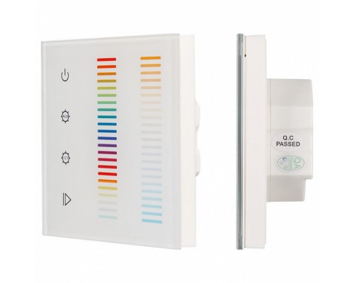 Панель-регулятора цвета RGBW сенсорная встраиваемая Arlight Sens SR-2834-5C-AC-RF-IN White (220V, RGB+CCT, 1 зона) Панель-регулятора цвета RGBW сенсорная встраиваемая Arlight Sens SR-2834-5C-AC-RF-IN White (220V, RGB+CCT, 1 зона)