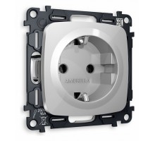 Розетка с заземлением, без рамки Ambrella Volt Quant MO406010