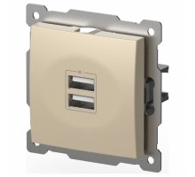 Розетка 2хUSB type A без рамки Elbi Eleсtriс Zena Vega 609-012500-143
