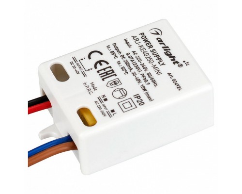 Блок питания Arlight ARJ-KE40250-MINI (10W, 250mA, PFC) Блок питания Arlight ARJ-KE40250-MINI (10W, 250mA, PFC)