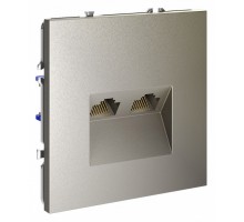 Розетка двойная Ethernet RJ-45 без рамки Voltum S70 VLS060204