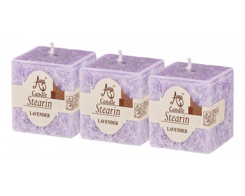 Набор из 3 свечей ароматических Lavender 348-798