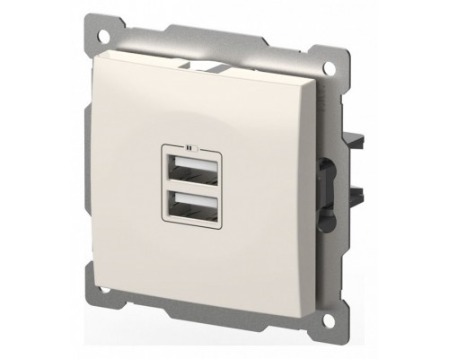 Розетка 2хUSB type A без рамки Elbi Eleсtriс Zena Vega 609-010200-143