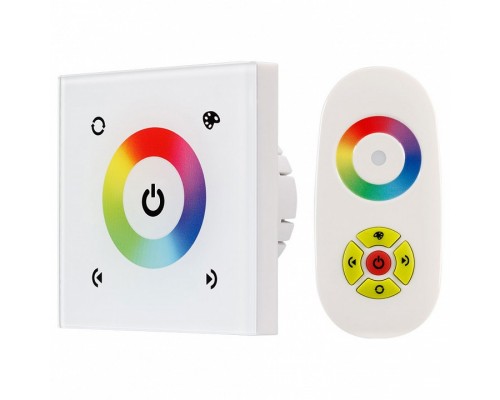 Регулятор цвета RGBW сенсорный встраиваемый с пультом ДУ Arlight Sens LN-082-RGB White (RF,12-24V, 144-288W)