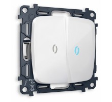 Выключатель двухклавишный с подсветкой без рамки Ambrella Volt MO MO104020