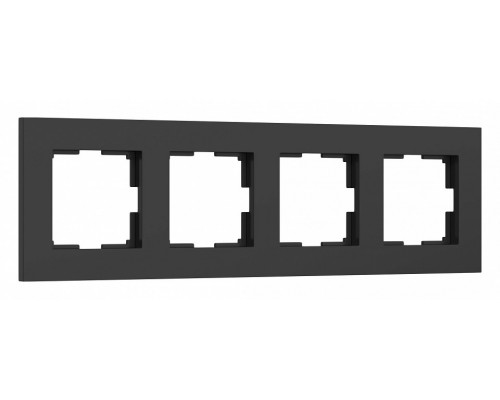 Рамка на 4 поста Werkel Slab (черный софт) W0042908