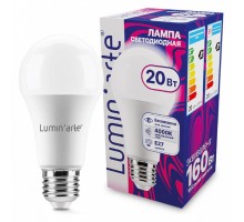 Лампа светодиодная Luminarte  E27 20Вт 4000K LSTD-A60-20W4KE27