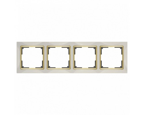 Рамка на 4 поста Werkel Snabb WL03-Frame-04-ivory-GD