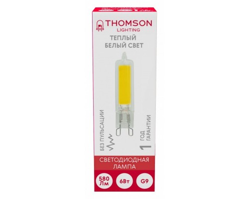Лампа светодиодная Thomson G9 COB G9 6Вт 3000K TH-B4238