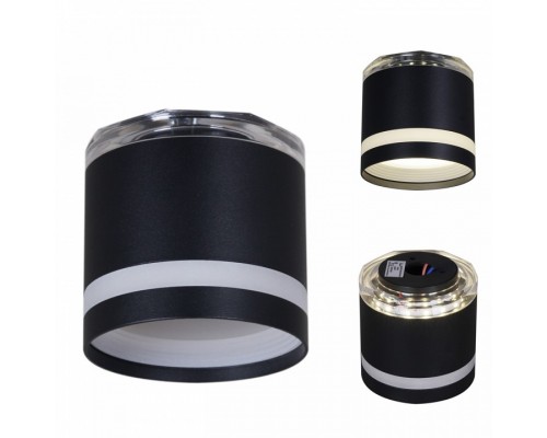 Накладной светильник 53001-9.5-001LD GX53+LED3W BK