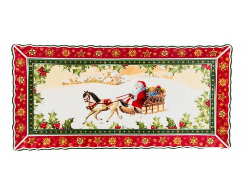 Блюдо декоративное (36.5x18x2 см) Christmas collection 586-435 Блюдо декоративное (36.5x18x2 см) Christmas collection 586-435