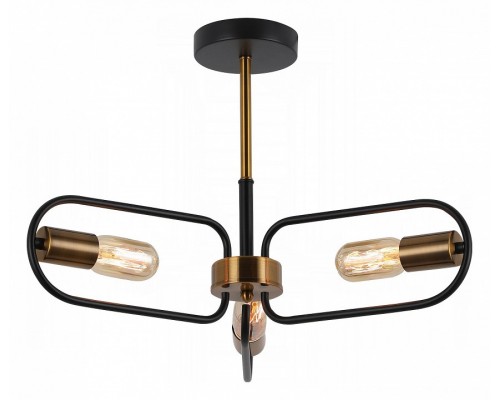 Люстра на штанге ILLUMICO IL8253-3COU-79 BK GD Люстра на штанге ILLUMICO IL8253-3COU-79 BK GD