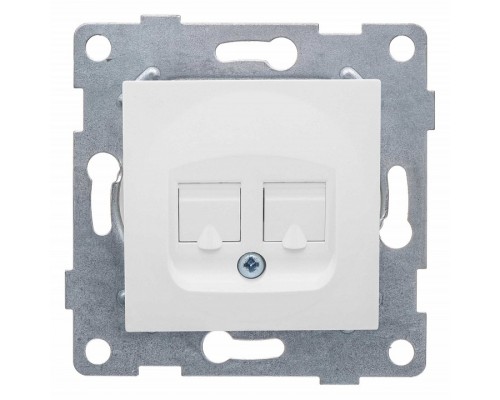 Розетка двойная телефонная RJ-12 Gusi Electric UGRA С11Т2-001