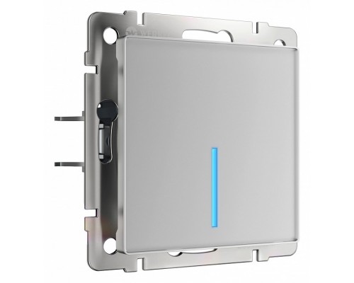 Выключатель сенсорый одноклавишный с подсветкой и функцией Wi-Fi, без рамки Werkel Серебряный W4510606 Выключатель сенсорый одноклавишный с подсветкой и функцией Wi-Fi, без рамки Werkel Серебряный W4510606