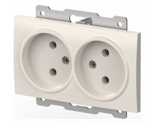 Розетка двойная без заземления, без рамки Elbi Eleсtriс Zena Vega 609-010200-908