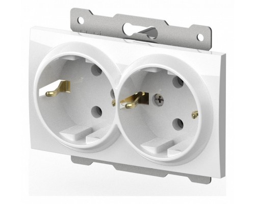 Розетка двойная с заземлением, без рамки Elbi Eleсtriс Zena Vega 609-015600-907