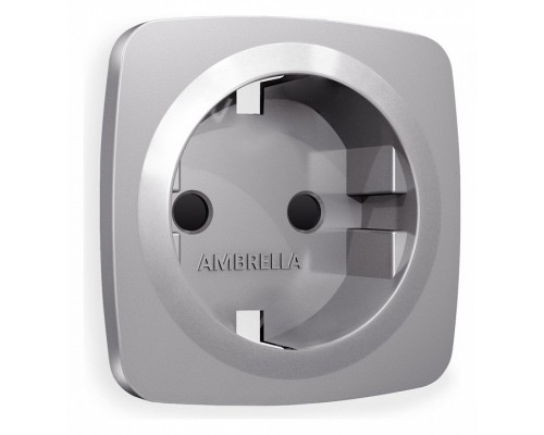 Накладка для розетки с заземлением и со шторками Ambrella Volt Quant OP5070 Накладка для розетки с заземлением и со шторками Ambrella Volt Quant OP5070