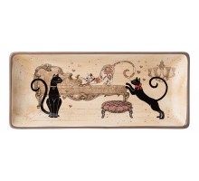 Блюдо декоративное (28x12x3 см) Парижские коты 358-1740
