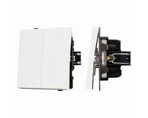 Выключатель двухклавишный без рамки Arlight SWT 054547 Выключатель двухклавишный без рамки Arlight SWT 054547