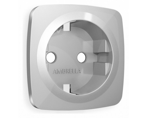 Накладка для розетки с заземлением Ambrella Volt Quant OP4060 Накладка для розетки с заземлением Ambrella Volt Quant OP4060