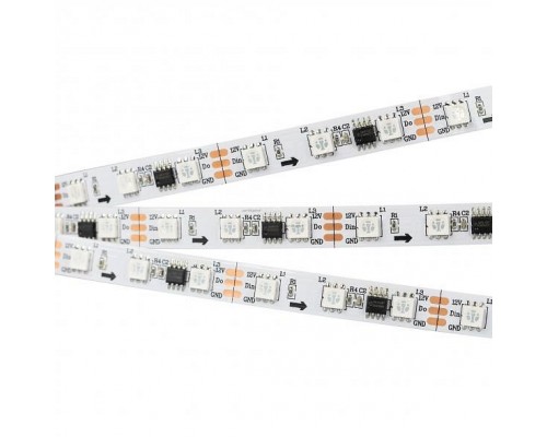 Лента светодиодная Arlight SPI-5000-5060-60 12V Cx3 RGB (10mm, 14.4W/m, IP20) 026367(1)