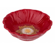 Чаша декоративная (17х5 см) Маковый цвет 358-1453