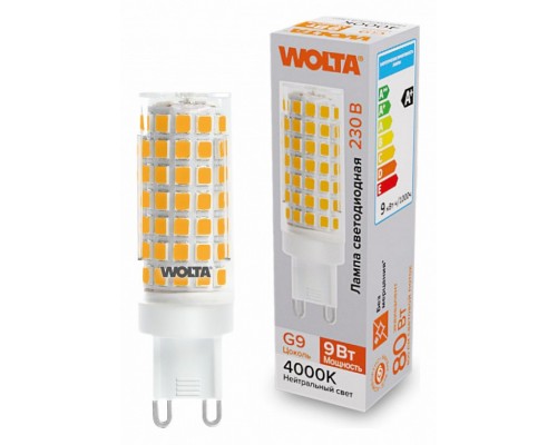 Лампа светодиодная Wolta  G9 9Вт 4000K WSTD-JCD-9W4KG9-C