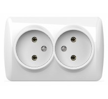 Розетка двойная без заземления Elbi Eleсtriс Alsu 7 504-010200-908