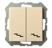Переключатель двухклавишный без рамки LIREGUS EPSILON 28-060