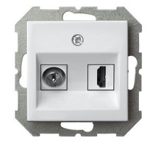 ТВ-розетка и розетка HDMI без рамки LIREGUS EPSILON 28-0351
