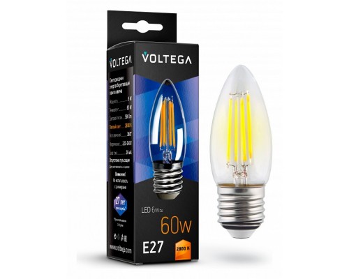 Лампа светодиодная Voltega Candle E27 6W E27 6Вт 2800K 7046