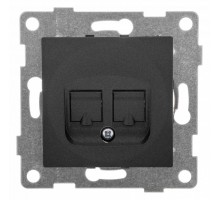 Розетка двойная RJ-12 и Ethernet RJ-45, без рамки Gusi Electric BRAVO С10КТ-010