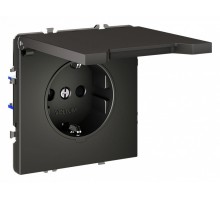 Розетка с заземлением и со шторкой, без рамки с крышкой Voltum S70 VLS040306