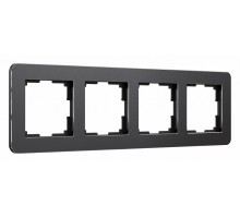 Рамка на 4 поста Werkel Platinum (черный алюминий) W0042608