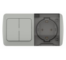 Блок с розеткой и выключателем Elbi Eleсtriс Eva 554-011500-922