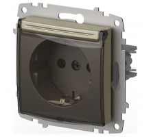 Розетка с заземлением с крышкой, без рамки Elbi Eleсtriс Zena Vega 609-011400-218