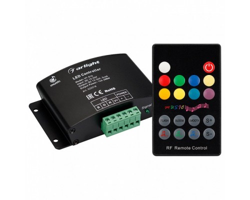 Контроллер-регулятор цвета RGBW с пультом ДУ Arlight VT-S16 VT-S16-3x4A (12-24V, ПДУ Карта 18кн, RF) Контроллер-регулятор цвета RGBW с пультом ДУ Arlight VT-S16 VT-S16-3x4A (12-24V, ПДУ Карта 18кн, RF)