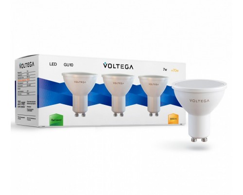 Лампа светодиодная Voltega Simple GU10 7Вт 3000K 7249