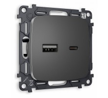 Розетка 2хUSB type A и C без рамки Ambrella Volt Quant MO661010