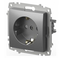 Розетка с заземлением и со шторкой, без рамки Elbi Eleсtriс Zena Vega 609-011000-243