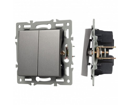 Выключатель двухклавишный без рамки Arlight SWT 043726
