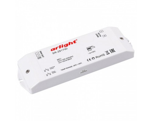 Контроллер-регулятор цвета RGBW Arlight SR-2817 DMX SR-2817WI (220V, WiFi, 8 зон) Контроллер-регулятор цвета RGBW Arlight SR-2817 DMX SR-2817WI (220V, WiFi, 8 зон)