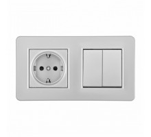 Блок с выключателями двухклавишными Arte Milano SET16-2 SET16-2-40-1-30-2 silver